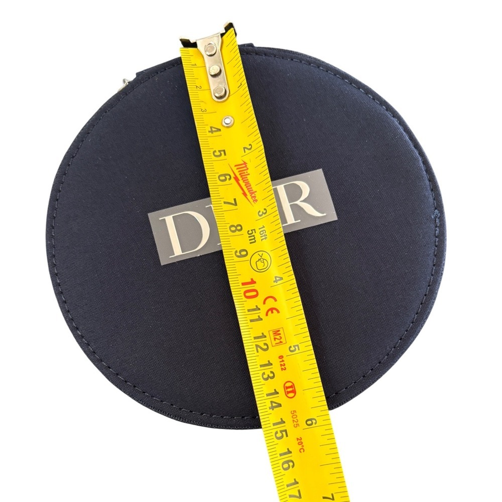 DIOR Beauty Round Travel Case Pouch Zipper Black Cosmetic Organizer New - Picture 5 of 5